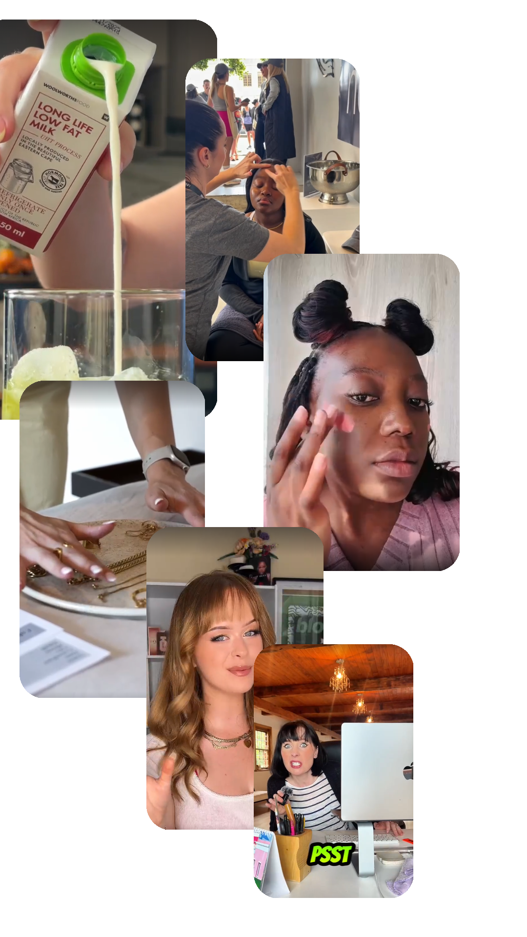 South African UGC creators collage for sourcing engaging user-generated content